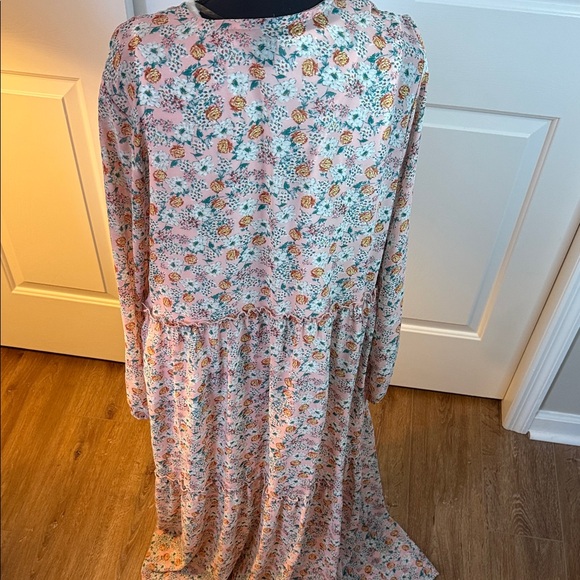 Boho Pink Floral Long Sleeve XL Women's Top New with Tags - Picture 5 of 7